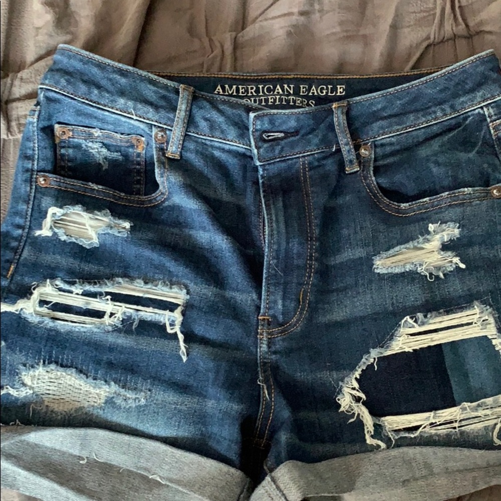 AE super stretch jean shorts